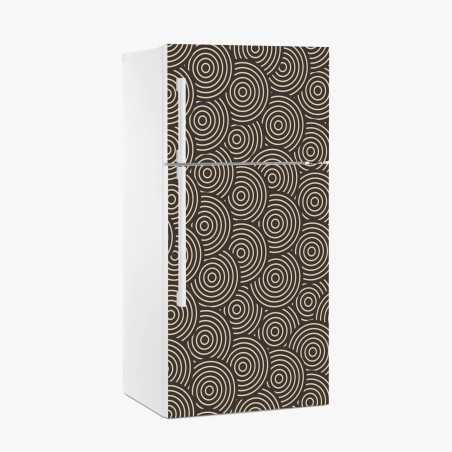 Fridge sticker retro concentric circles pattern • Wallissimo®
