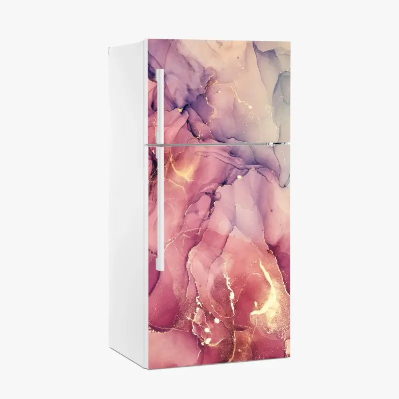 Fridge sticker ethereal purple marble abstract