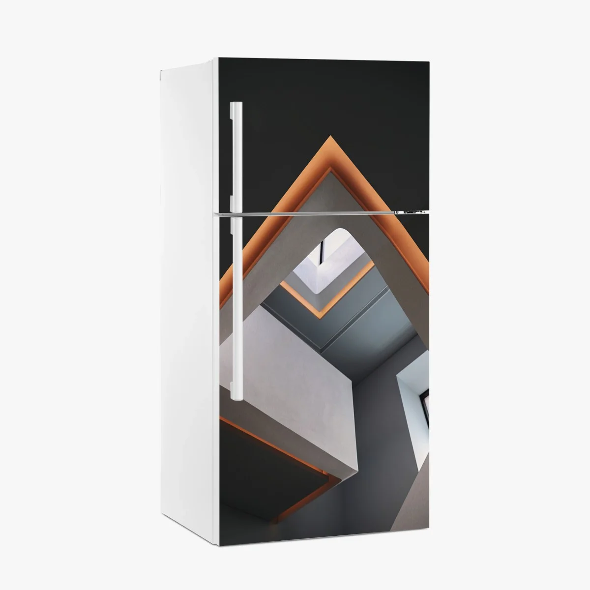 Fridge sticker minimal geometric architectural interior with skylight ⁕ Wallissimo® Fridge sticker minimal geometric architectural interior with skylight ⁕ Wallissimo®