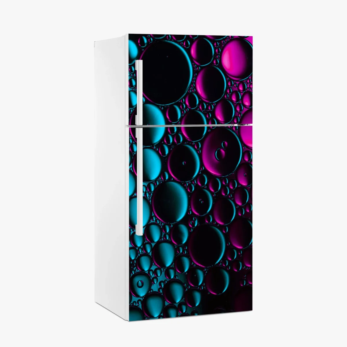 Fridge sticker turquoise and magenta bubble pattern ⁕ Wallissimo® Fridge sticker turquoise and magenta bubble pattern ⁕ Wallissimo®