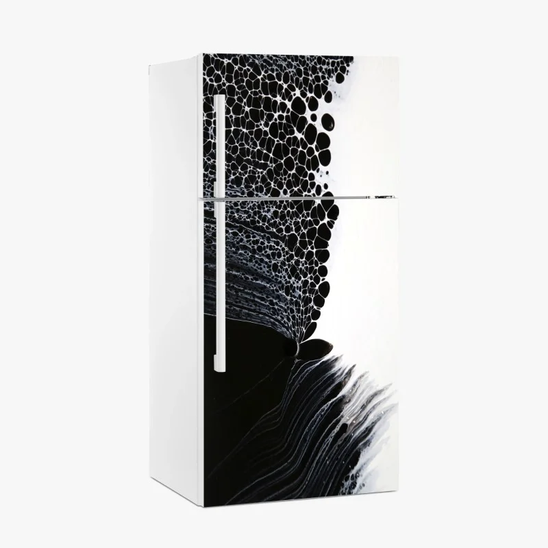 Fridge sticker monochrome cellular flow