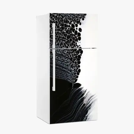 Fridge sticker monochrome cellular flow • Wallissimo®