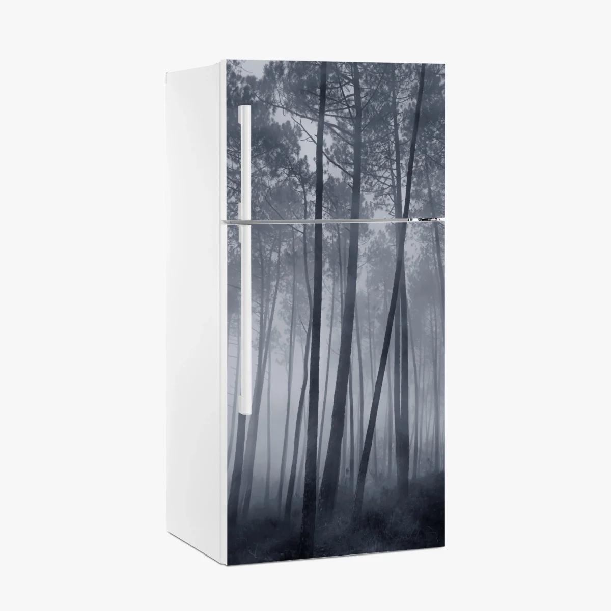 Fridge sticker misty pine forest at night ⁕ Wallissimo® Fridge sticker misty pine forest at night ⁕ Wallissimo®