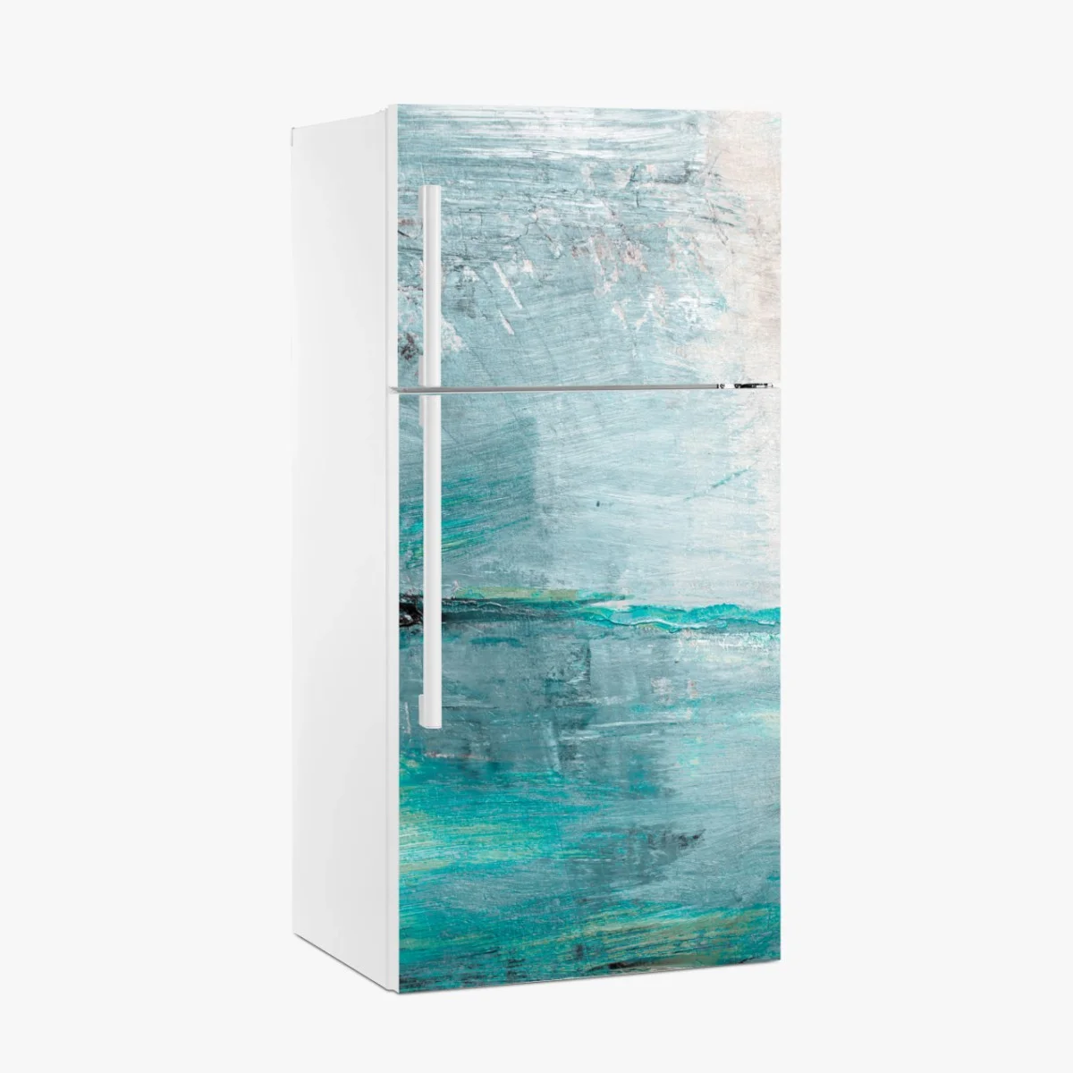 Fridge sticker serene turquoise abstract seascape ⁕ Wallissimo® Fridge sticker serene turquoise abstract seascape ⁕ Wallissimo®
