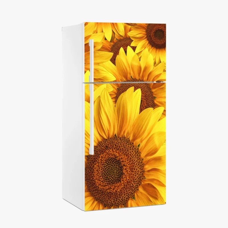 Fridge sticker golden sunflower bloom