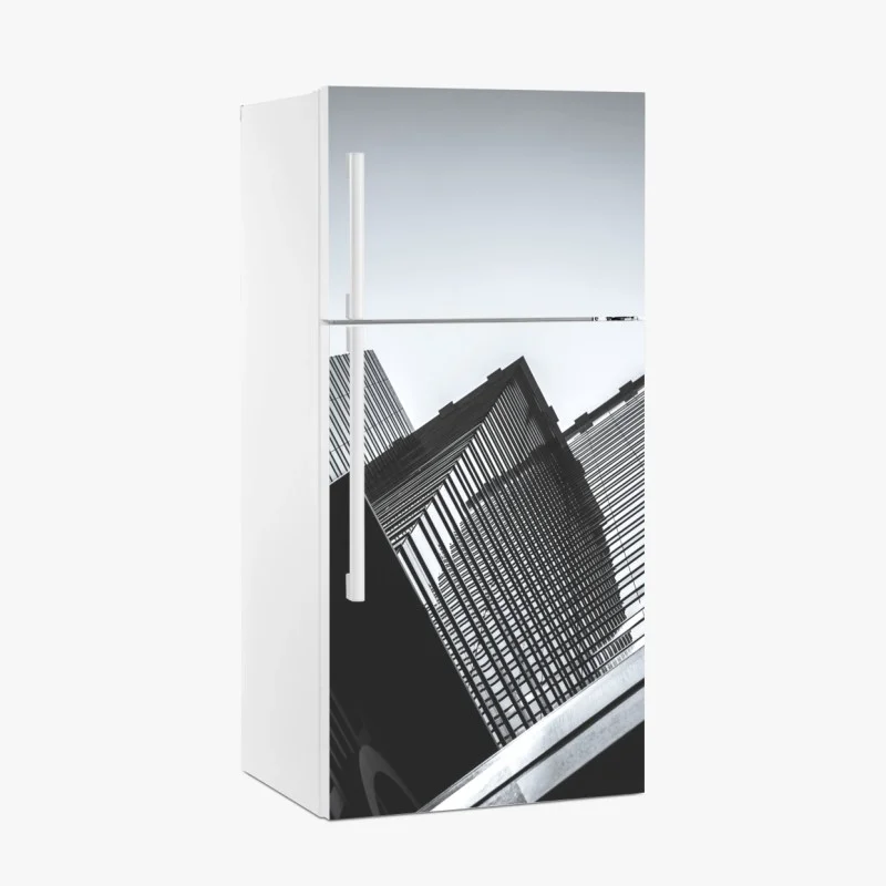 Fridge sticker Hong Kong commercial building close-up