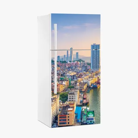 Fridge sticker Macau skyline at sunset • Wallissimo®