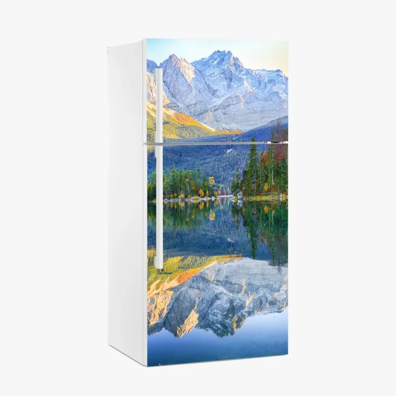Fridge sticker autumn reflections on Eibsee at Zugspitze