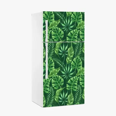 Fridge sticker tropical monstera leaf pattern • Wallissimo®