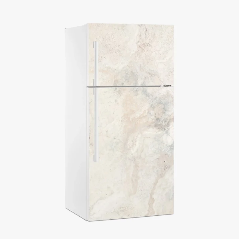 Fridge sticker soft beige marble texture