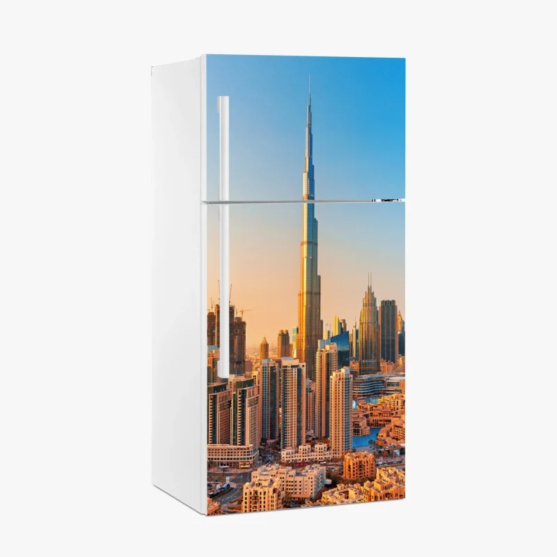 Fridge sticker Dubai skyline at golden hour