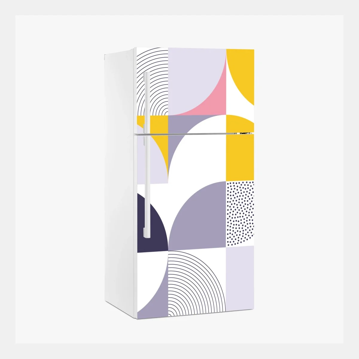 Fridge sticker pastel geometric pattern with semicircles • Wallissimo® Fridge sticker pastel geometric pattern with semicircles • Wallissimo®