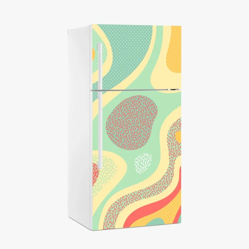 Fridge sticker pastel organic abstract pattern