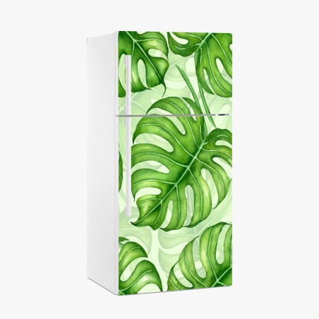 Fridge sticker watercolor monstera leaf pattern • Wallissimo®