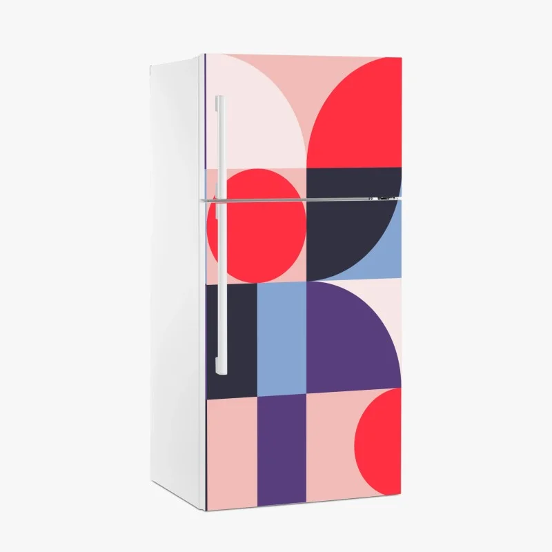 Fridge sticker geometric pastel shapes composition