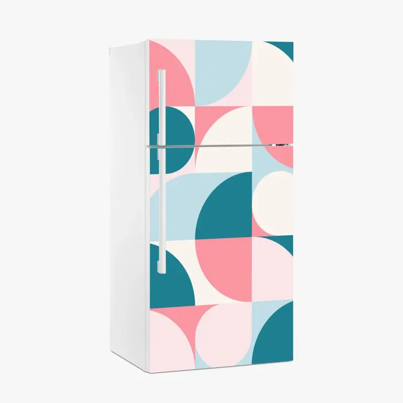 Fridge sticker pastel geometric mosaic