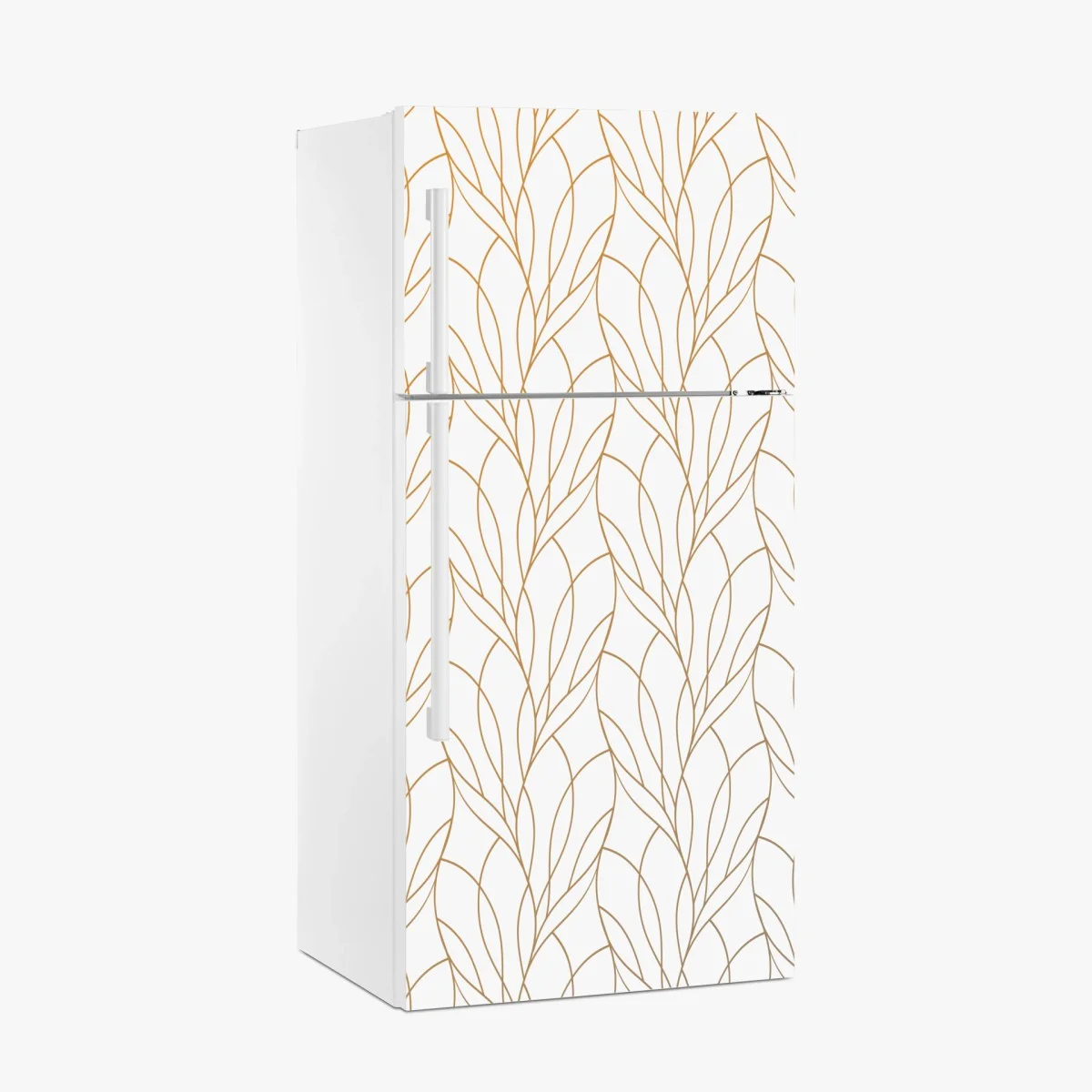 Fridge sticker golden leaf pattern on white background ⁕ Wallissimo® Fridge sticker golden leaf pattern on white background ⁕ Wallissimo®