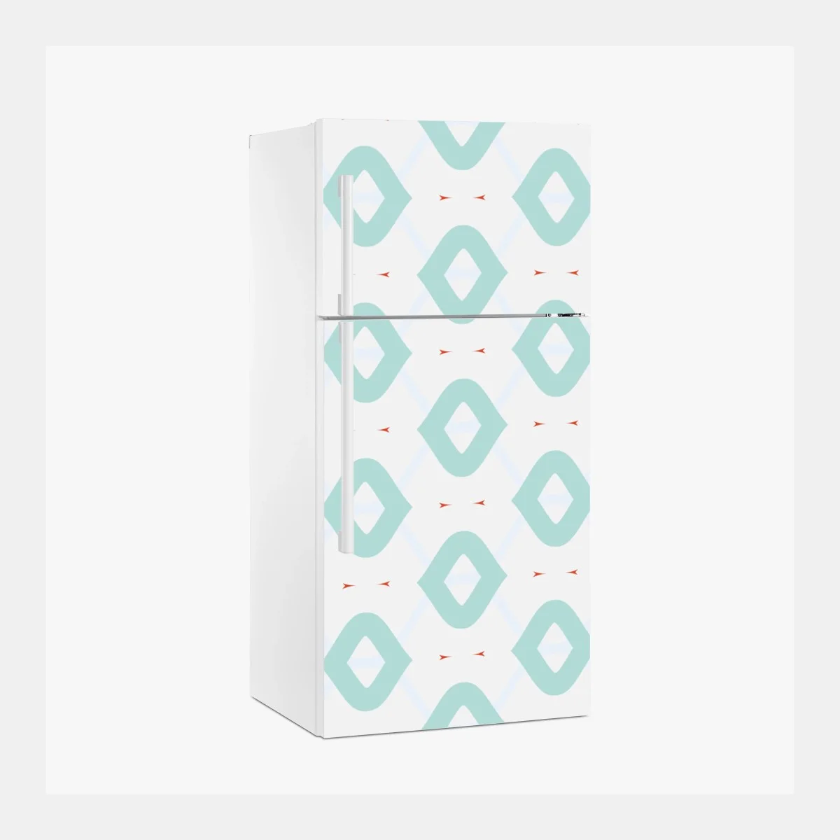 Fridge sticker turquoise geometric diamond pattern • Wallissimo® Fridge sticker turquoise geometric diamond pattern • Wallissimo®