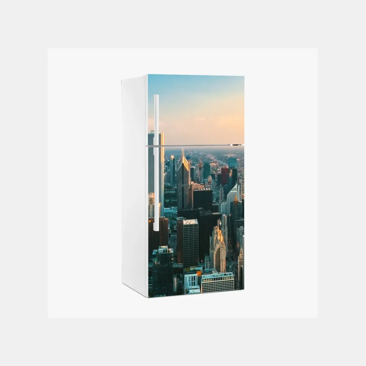 Fridge sticker Chicago skyline at sunset • Wallissimo® Fridge sticker Chicago skyline at sunset • Wallissimo®