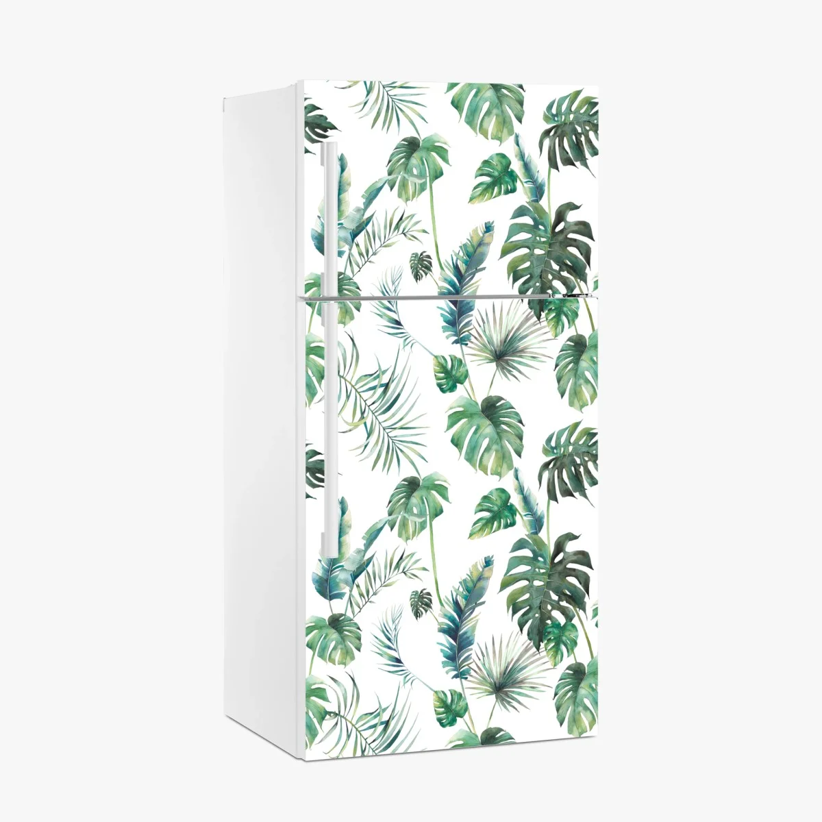 Fridge sticker watercolor tropical leaves pattern • Wallissimo® Fridge sticker watercolor tropical leaves pattern • Wallissimo®