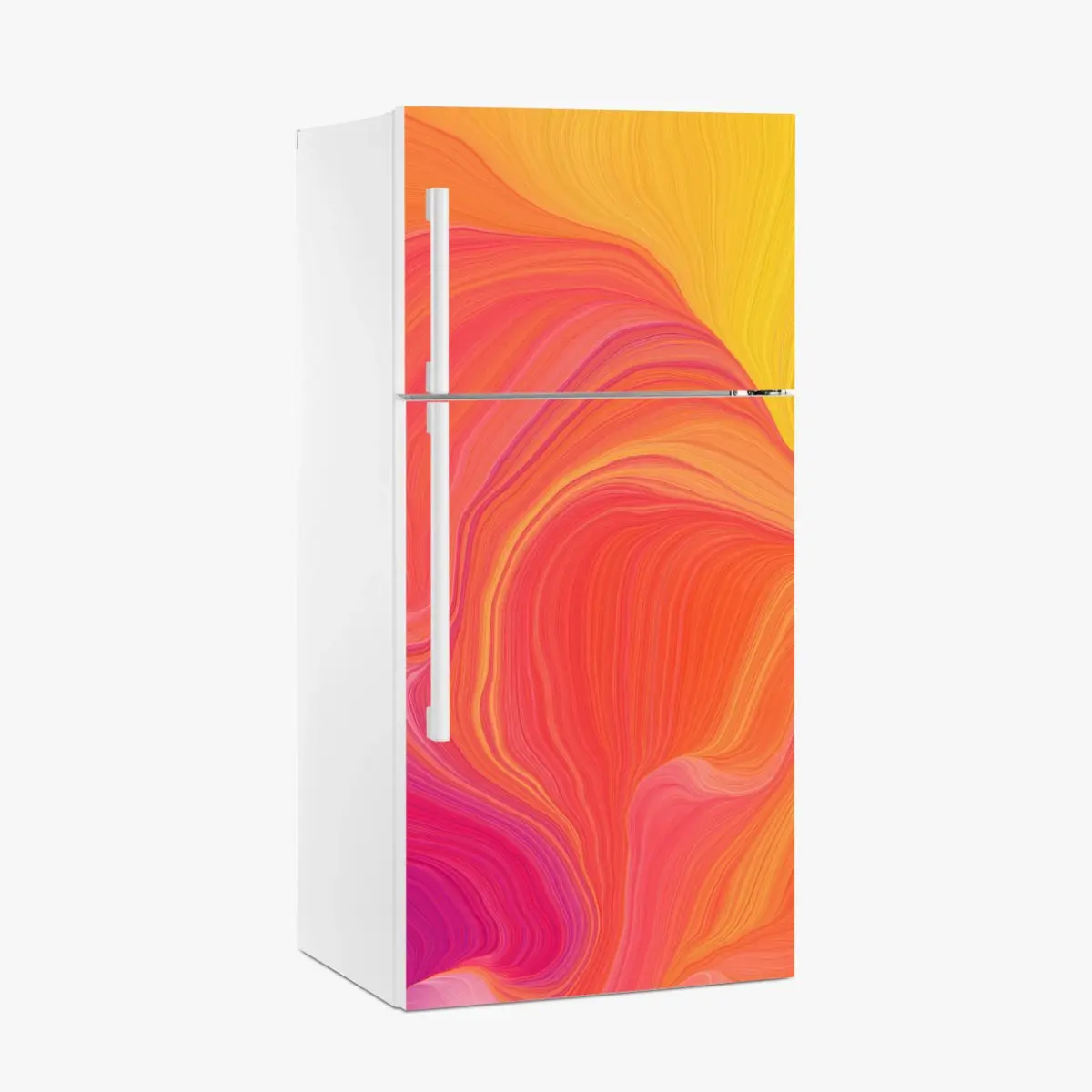 Fridge sticker vibrant flowing color waves • Wallissimo® Fridge sticker vibrant flowing color waves • Wallissimo®