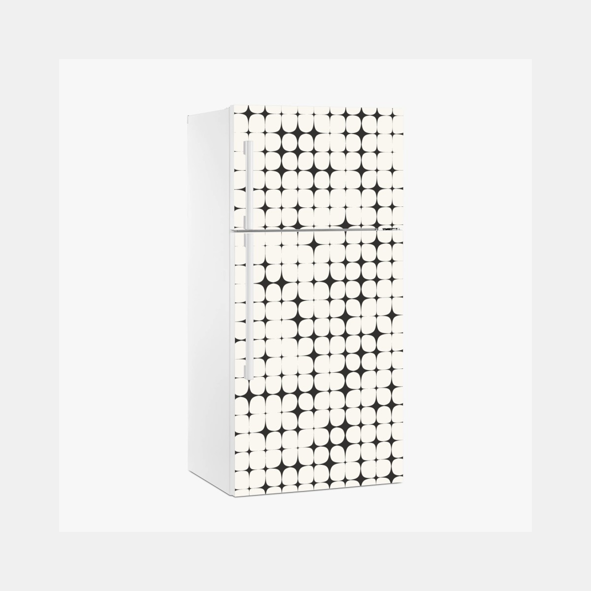 Fridge sticker monochrome geometric dot pattern • Wallissimo® Fridge sticker monochrome geometric dot pattern • Wallissimo®