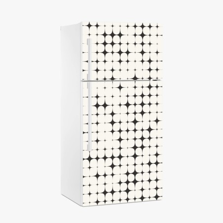 Fridge sticker monochrome geometric dot pattern • Wallissimo®