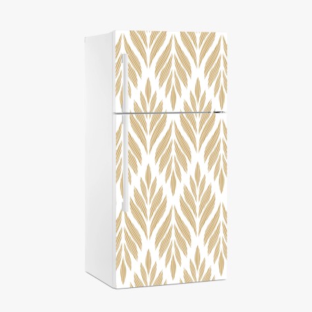 Fridge sticker gold leaf pattern seamless design • Wallissimo®