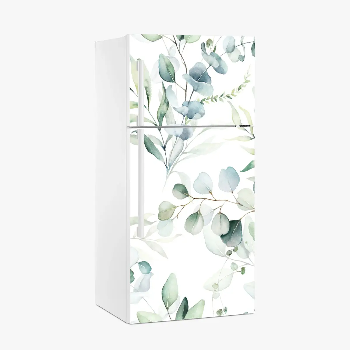 Fridge sticker watercolor eucalyptus leaves pattern • Wallissimo® Fridge sticker watercolor eucalyptus leaves pattern • Wallissimo®