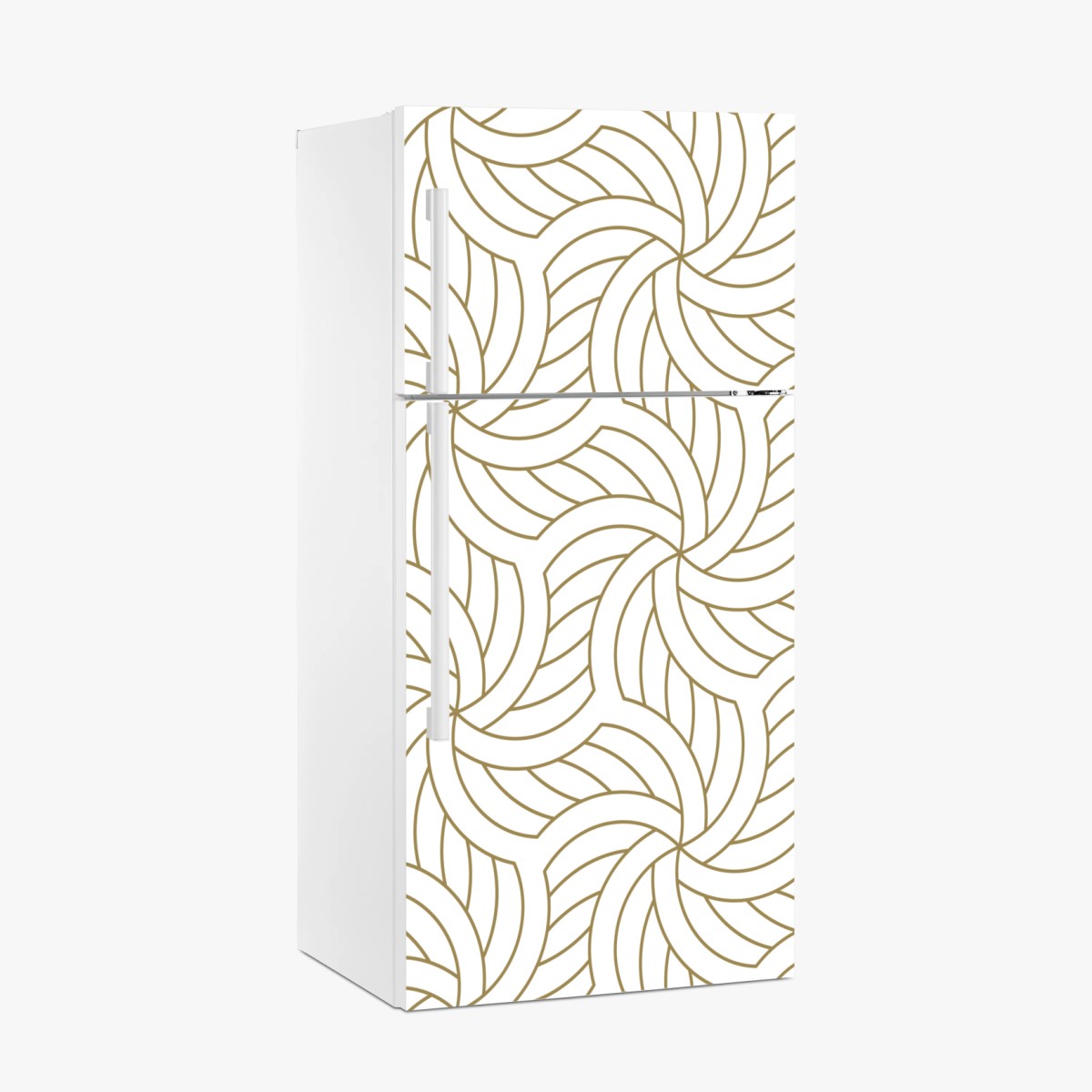 Fridge sticker gold geometric swirl pattern • Wallissimo® Fridge sticker gold geometric swirl pattern • Wallissimo®