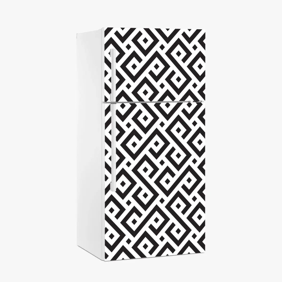Fridge sticker timeless black and white geometric pattern • Wallissimo® Fridge sticker timeless black and white geometric pattern • Wallissimo®