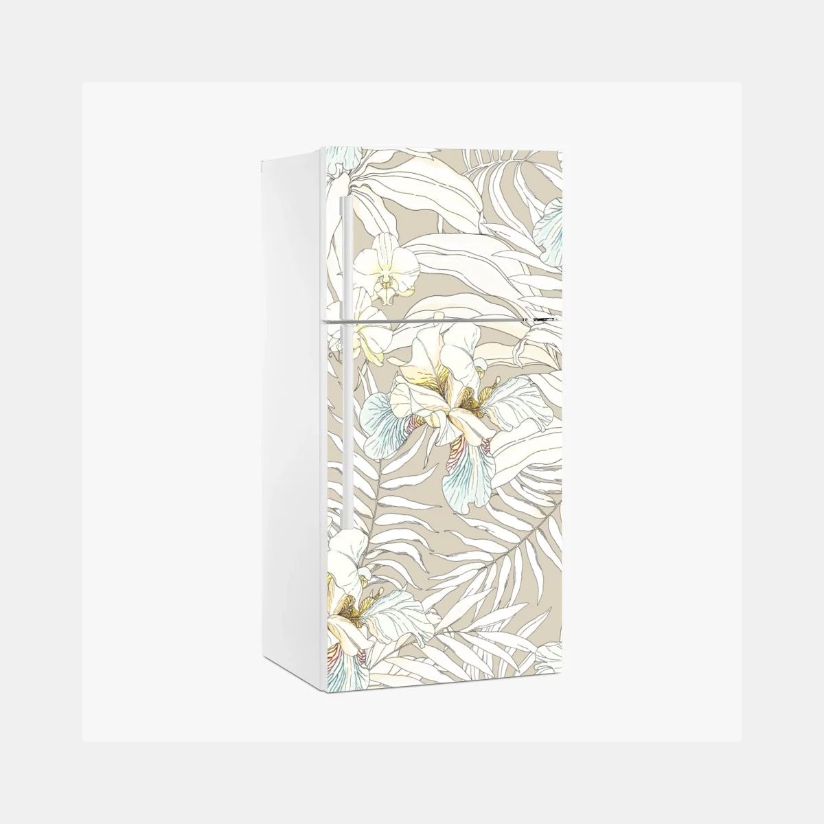 Fridge sticker tropical cockatoo floral pattern ⁕ Wallissimo® Fridge sticker tropical cockatoo floral pattern ⁕ Wallissimo®
