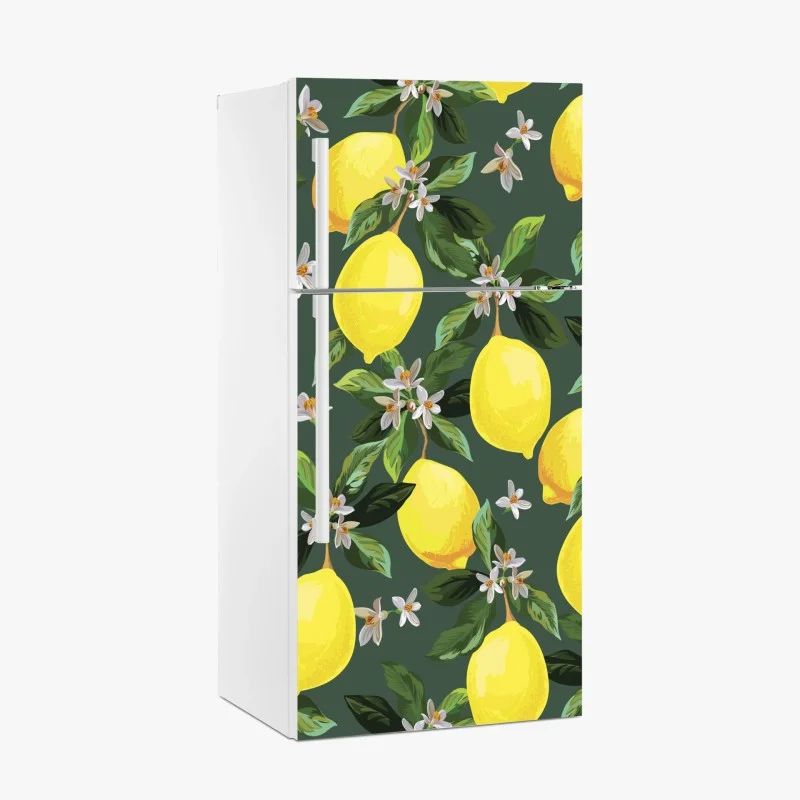 Fridge sticker lemon blossom botanical print