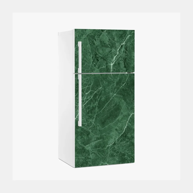 Fridge sticker green marble texture design