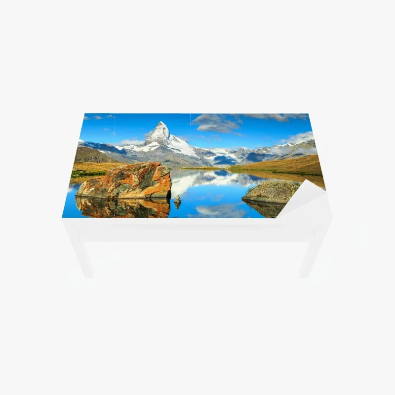 Table & desk veneer Matterhorn reflection over alpine lake