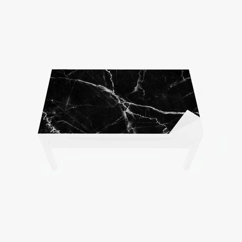 Table & desk veneer black marble veined texture