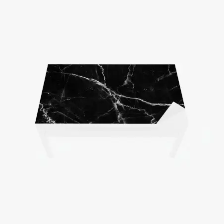 Table & desk veneer black marble veined texture • Wallissimo®