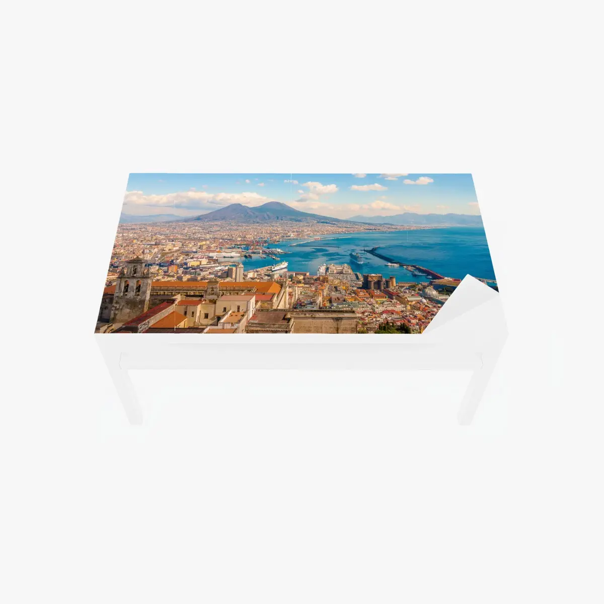 Table & desk veneer Naples bay panorama with Mount Vesuvius • Wallissimo® Table & desk veneer Naples bay panorama with Mount Vesuvius • Wallissimo®