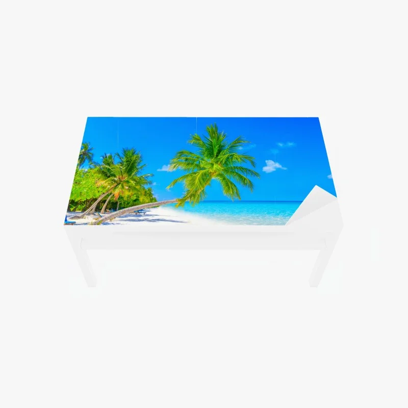 Table & desk veneer beach paradise in Maldives