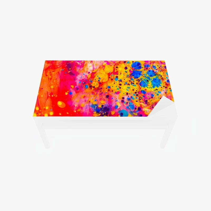 Table & desk veneer Ottoman marbling abstract in vibrant colors