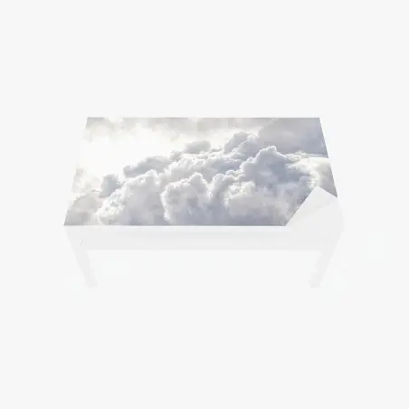 Table & desk veneer ethereal white cloudscape • Wallissimo®