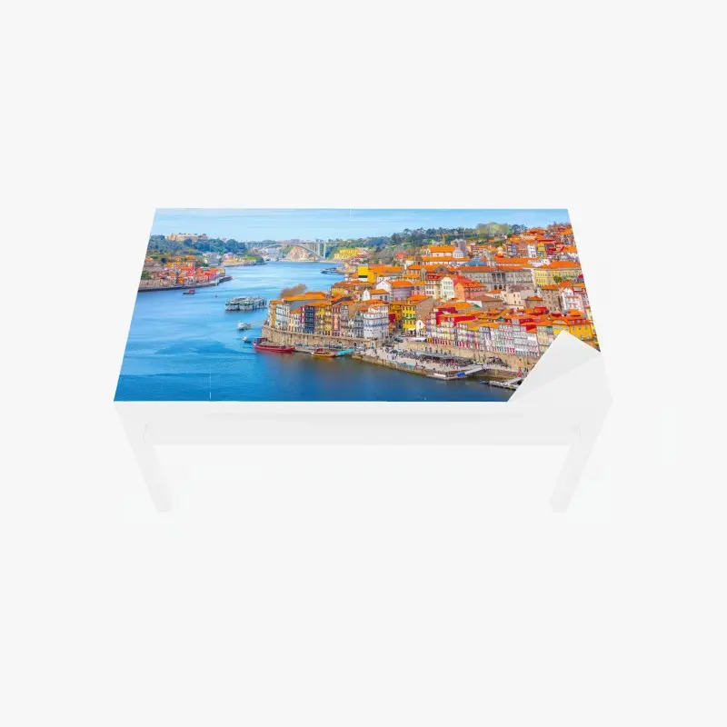 Table & desk veneer lush misty forest waterfall • Wallissimo®