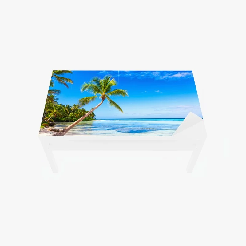 Table & desk veneer tropical palm beach panorama