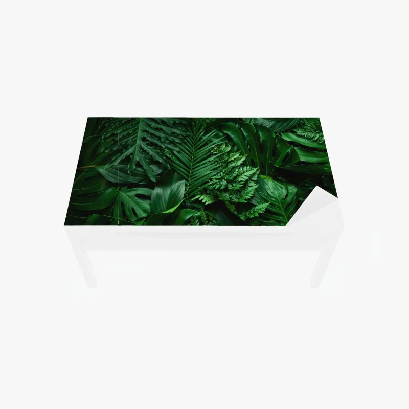 Table & desk veneer lush tropical jungle leaves
