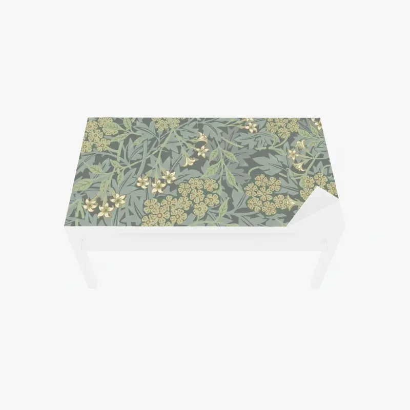 Table & desk veneer blue and gold abstract marble pattern • Wallissimo®