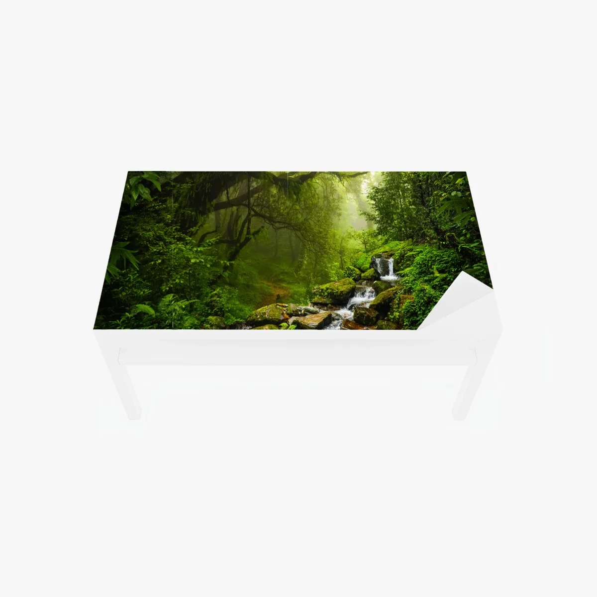 Table & desk veneer lush misty forest waterfall ⁕ Wallissimo® Table & desk veneer lush misty forest waterfall ⁕ Wallissimo®
