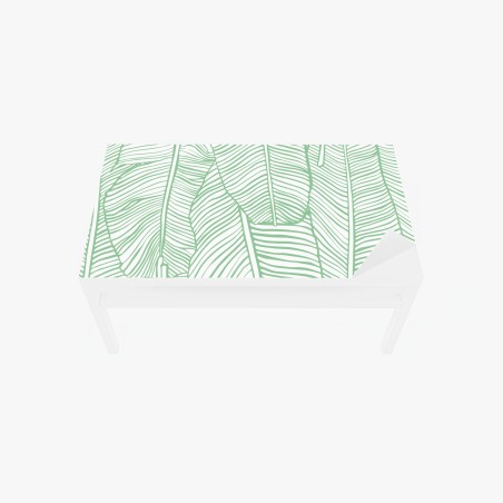 Table & desk veneer mint banana leaf pattern • Wallissimo®