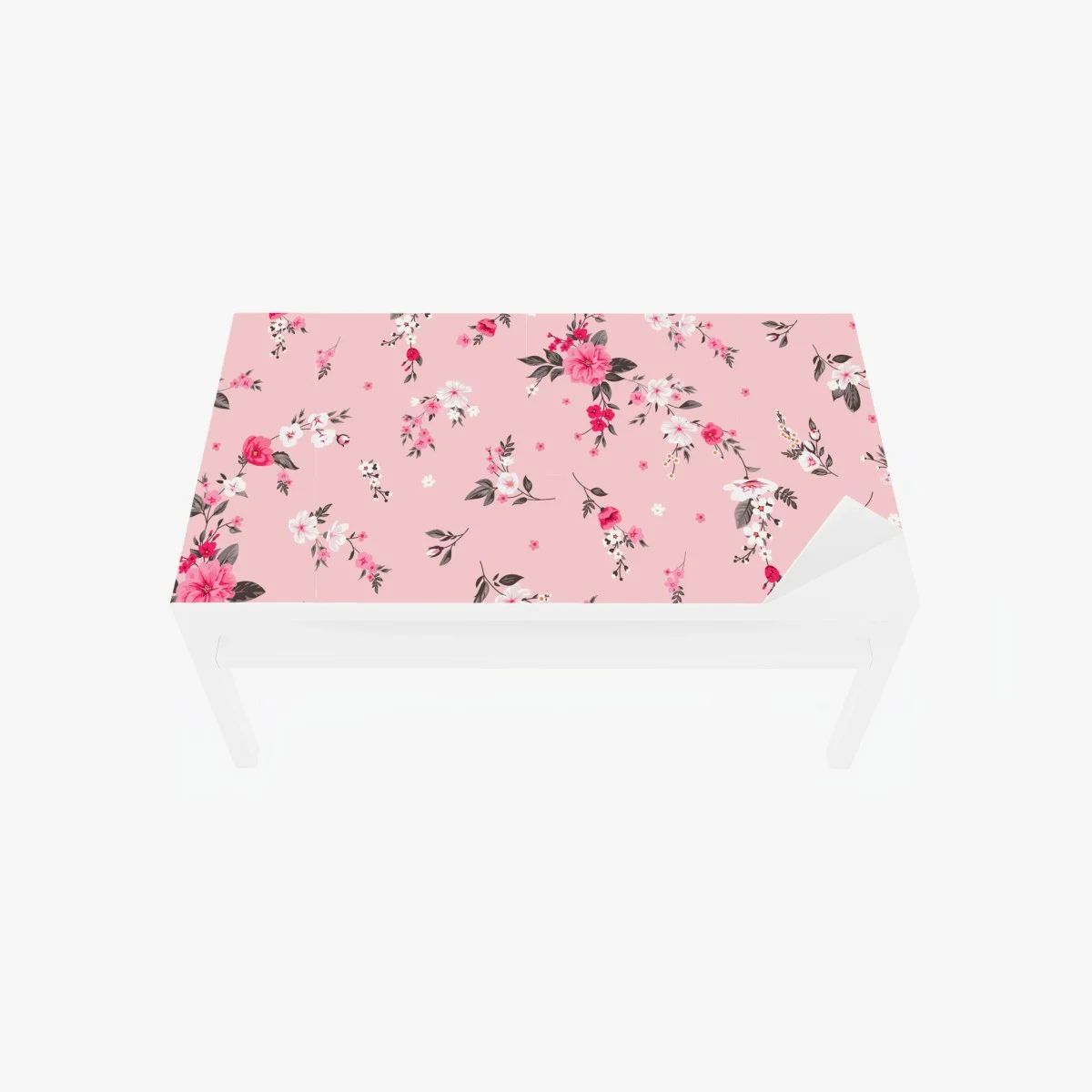 Table & desk veneer delicate pink floral pattern • Wallissimo® Table & desk veneer delicate pink floral pattern • Wallissimo®
