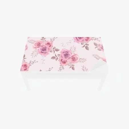 Table & desk veneer delicate pink rose floral pattern • Wallissimo®