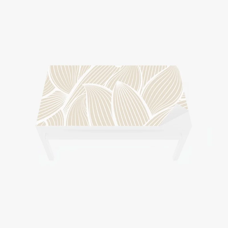 Table & desk veneer soft beige botanical pattern